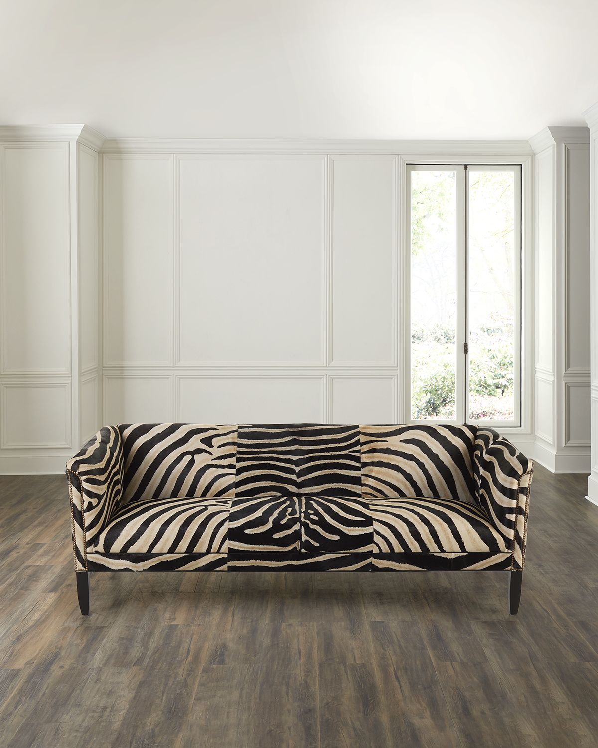 Old Hickory Tannery Julien Zebra-Painted Hair on Hide Sofa, 85" | Thumbnail 7 Old Hickory Tannery Julien Zebra-Painted Hair on Hide Sofa, 85" | Thumbnail 7