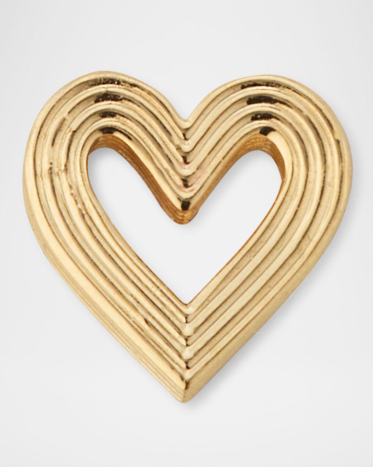 Sydney Evan Fluted Heart Stud Earrings