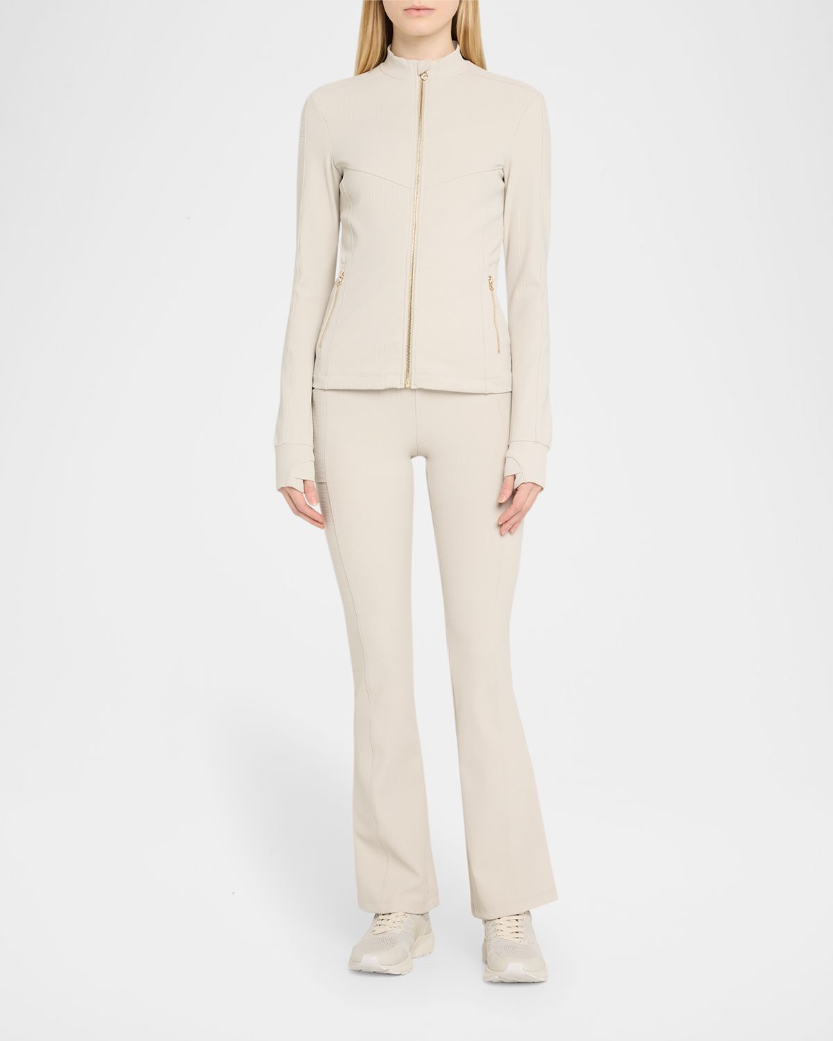 Blanc Noir Directional Rib Bootcut Leggings