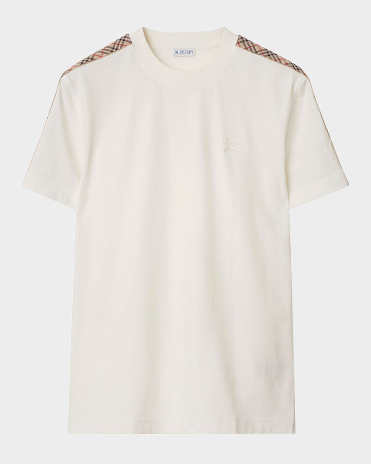 Burberry Men 's Check Shoulder-Tape T-Shirt | Thumbnail 7 Burberry Men 's Check Shoulder-Tape T-Shirt | Thumbnail 7