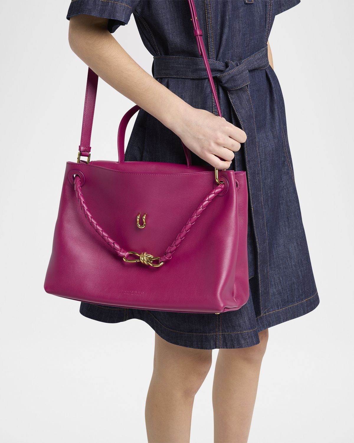 Bottega Veneta Ciao Ciao Medium Leather Top-Handle Bag