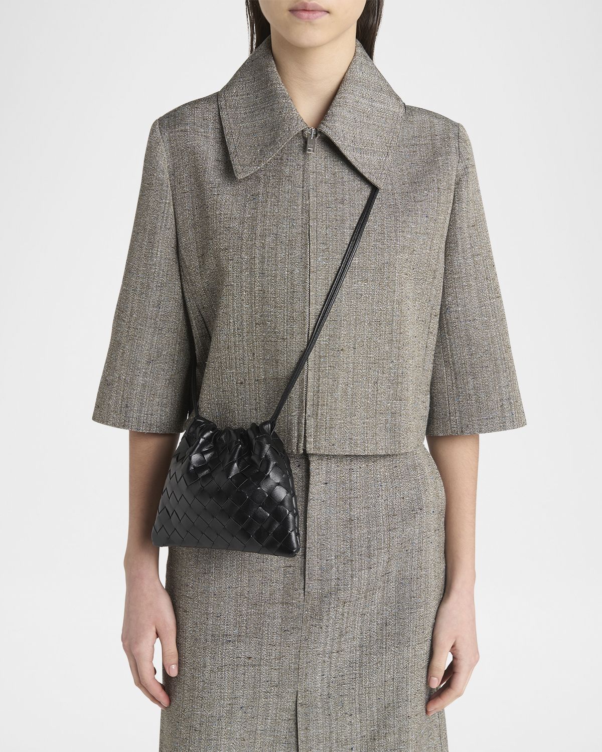 Bottega Veneta Small Leather Pouch Crossbody Bag