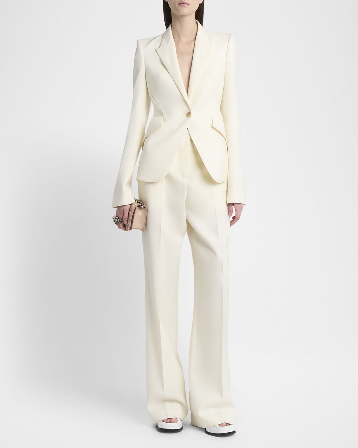 McQueen Belted Back Single-Breasted Blazer