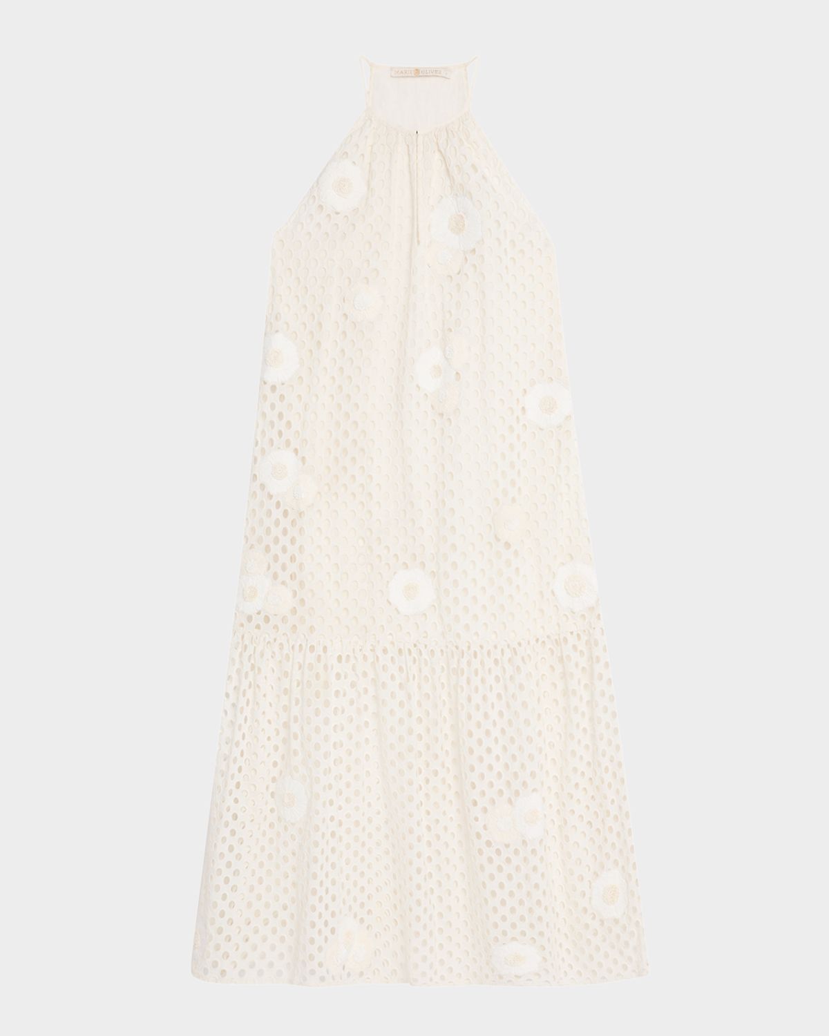 Marie Oliver Adley Eyelet-Embroidered Cotton Maxi Dress