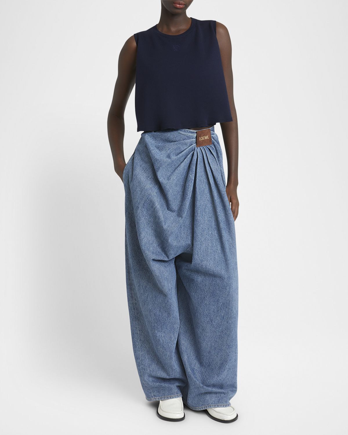 Loewe Double-Layer Anagram Sleeveless Wool Sweater