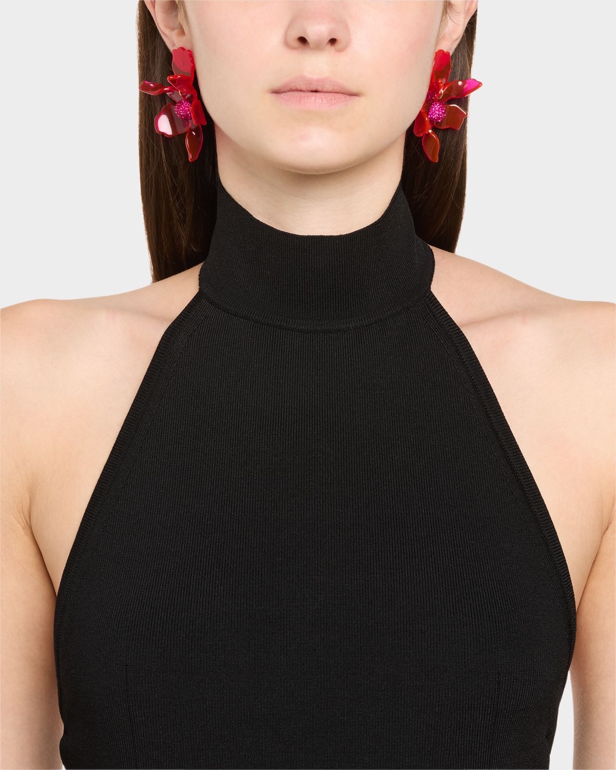 Lele Sadoughi Small Crystal Lily Earrings