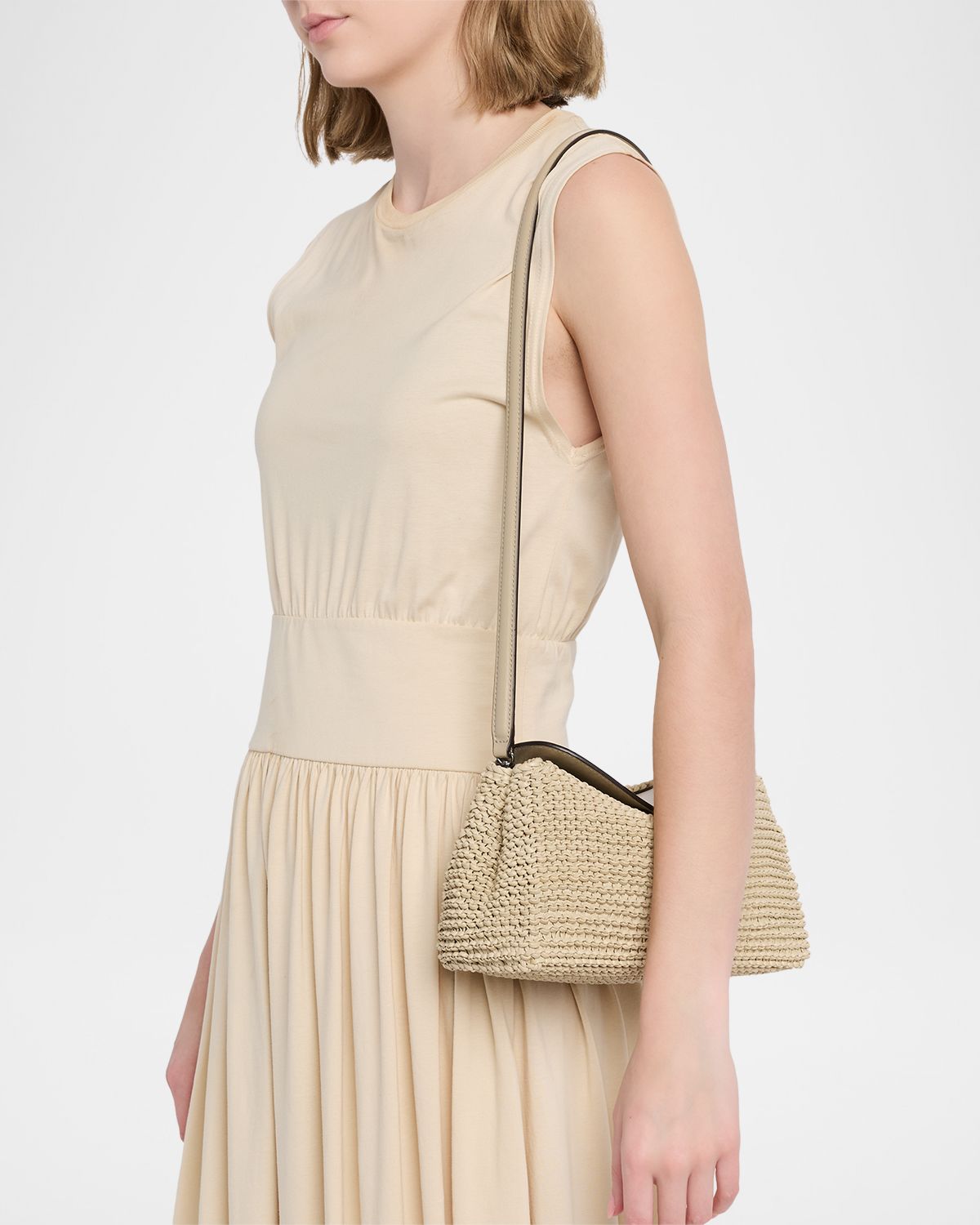 Toteme T-Lock Woven Leather Clutch Bag | Thumbnail 6