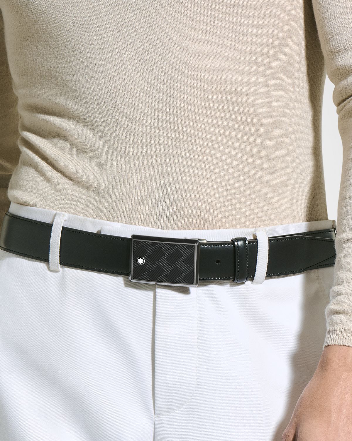 Montblanc Men 's Extreme 3.0 Plate-Buckle Leather Belt