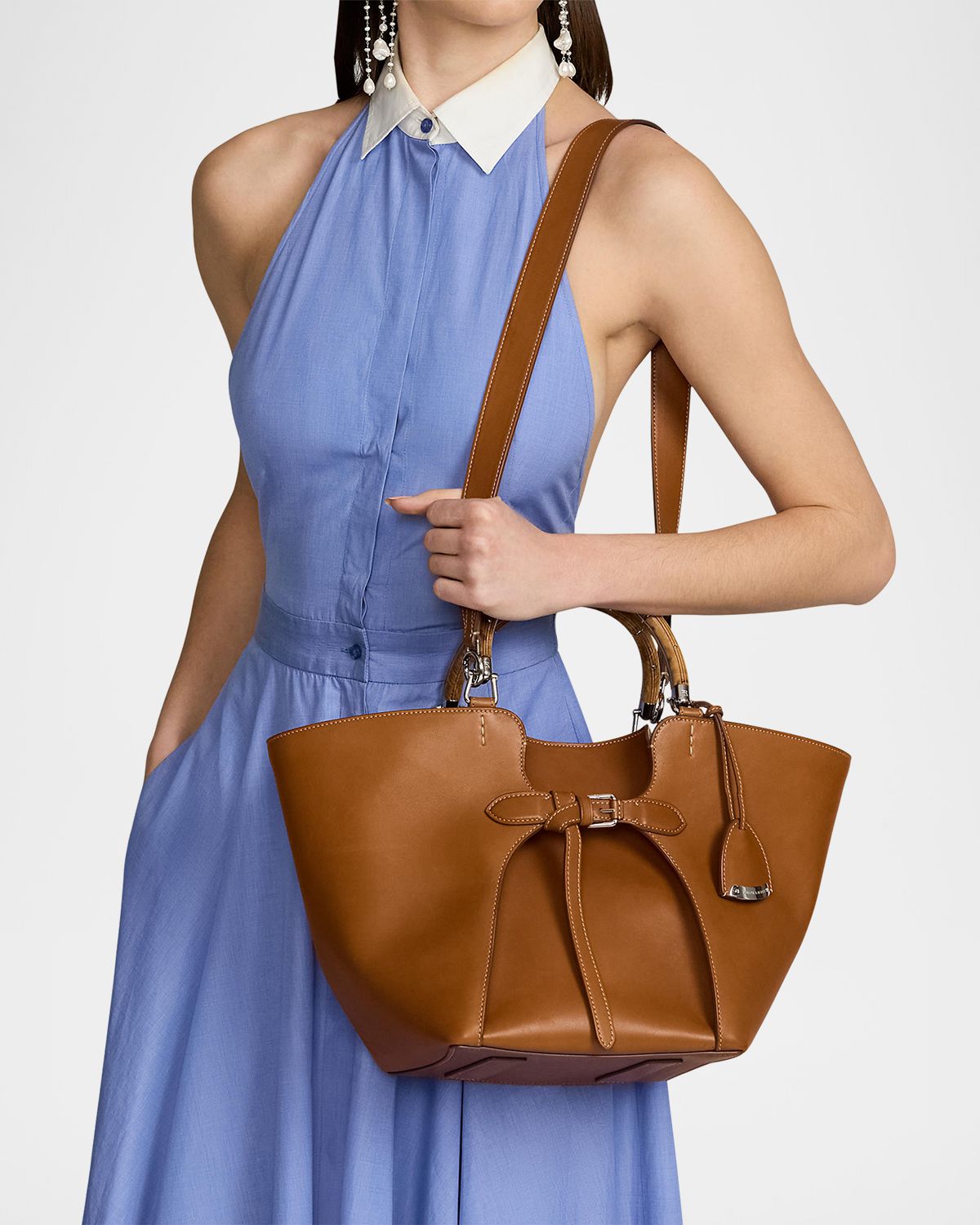 Ralph Lauren Collection The Ralph Calfskin Tote Bag | Thumbnail 7