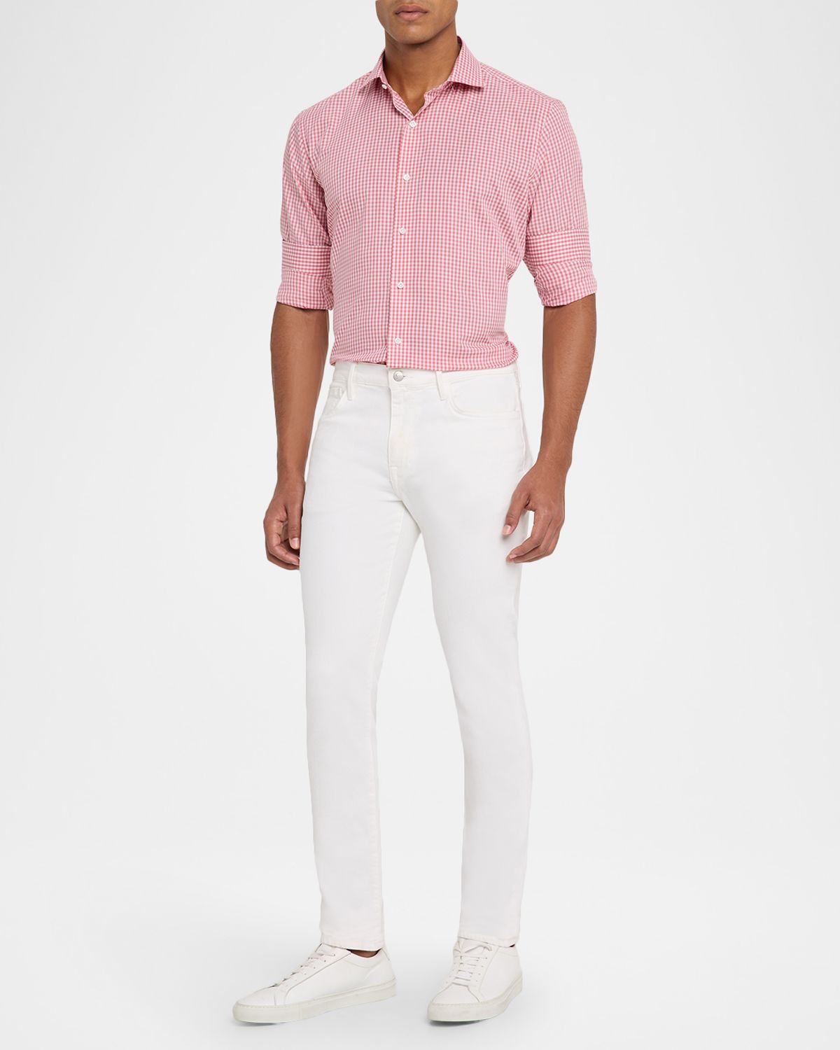 Peter Millar Men 's Capri Cotton Mini-Plaid Sport Shirt