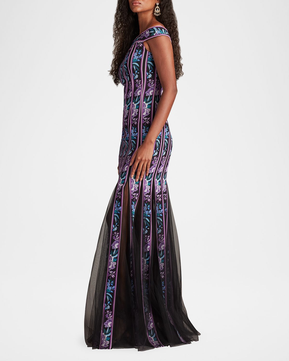 Tadashi Shoji Off-Shoulder Godet Gown | Thumbnail 4 Tadashi Shoji Off-Shoulder Godet Gown | Thumbnail 4