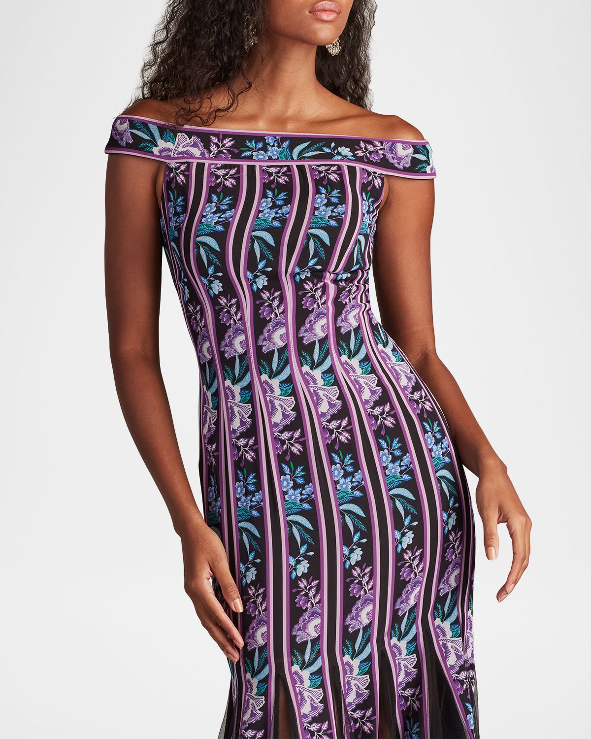 Tadashi Shoji Off-Shoulder Godet Gown | Thumbnail 5 Tadashi Shoji Off-Shoulder Godet Gown | Thumbnail 5