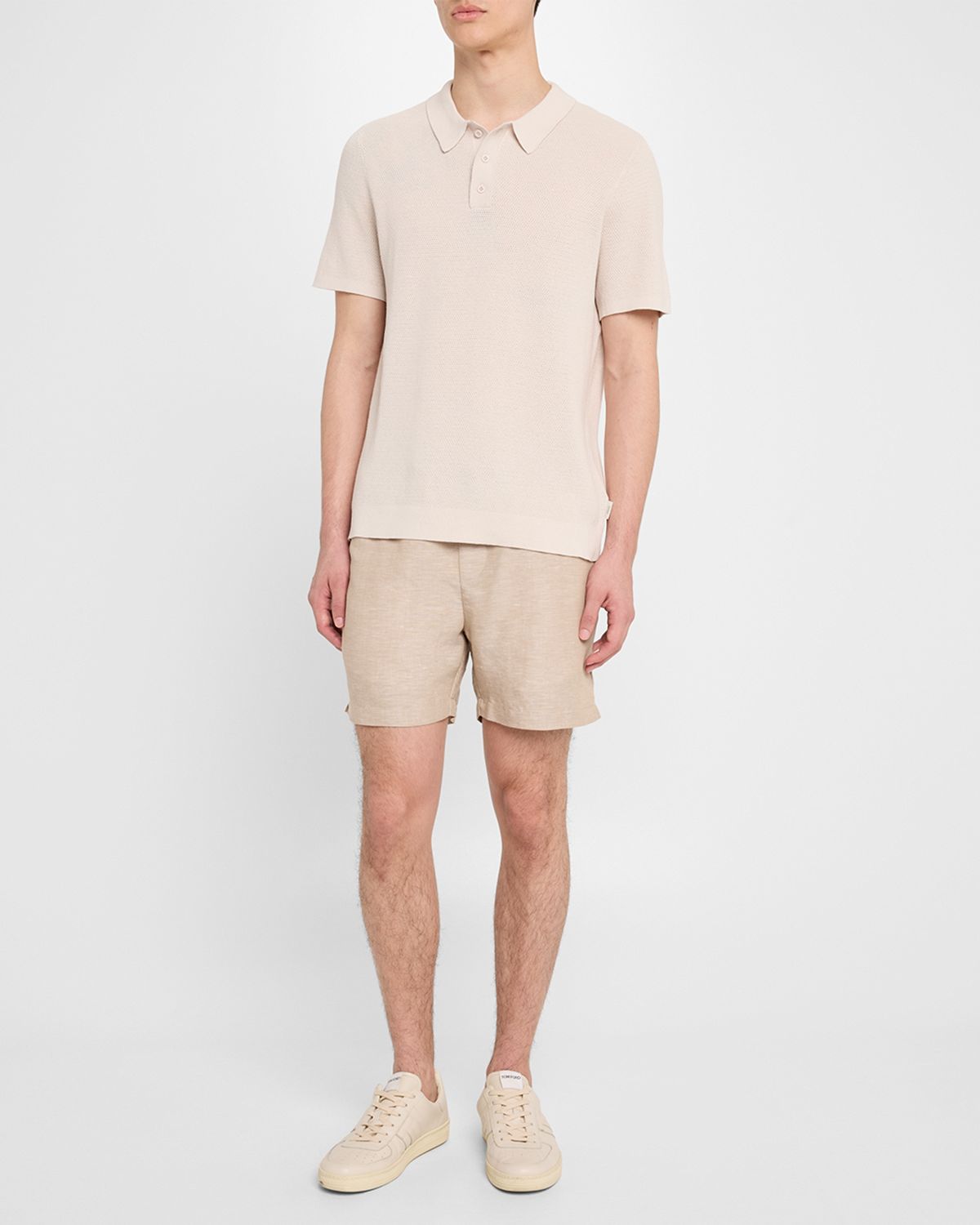 Onia Men 's Cotton Knit Polo Shirt