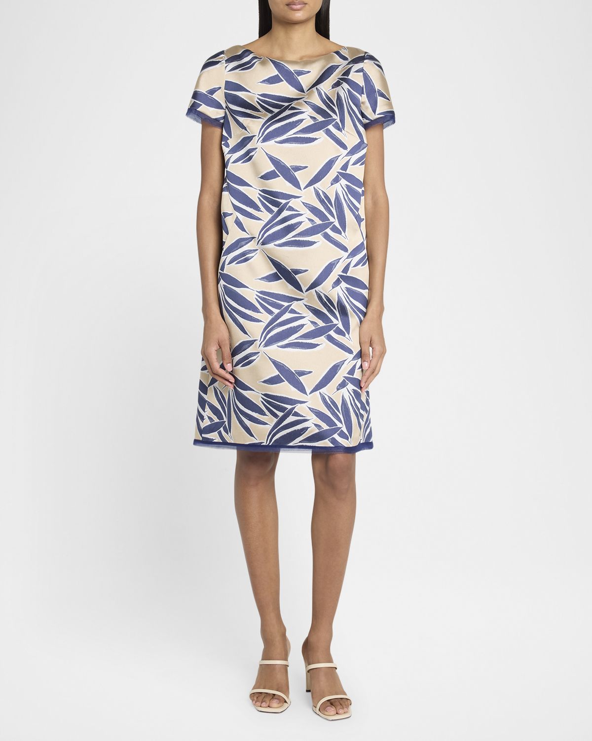 Talbot Runhof Safari Jacquard A-Line Dress