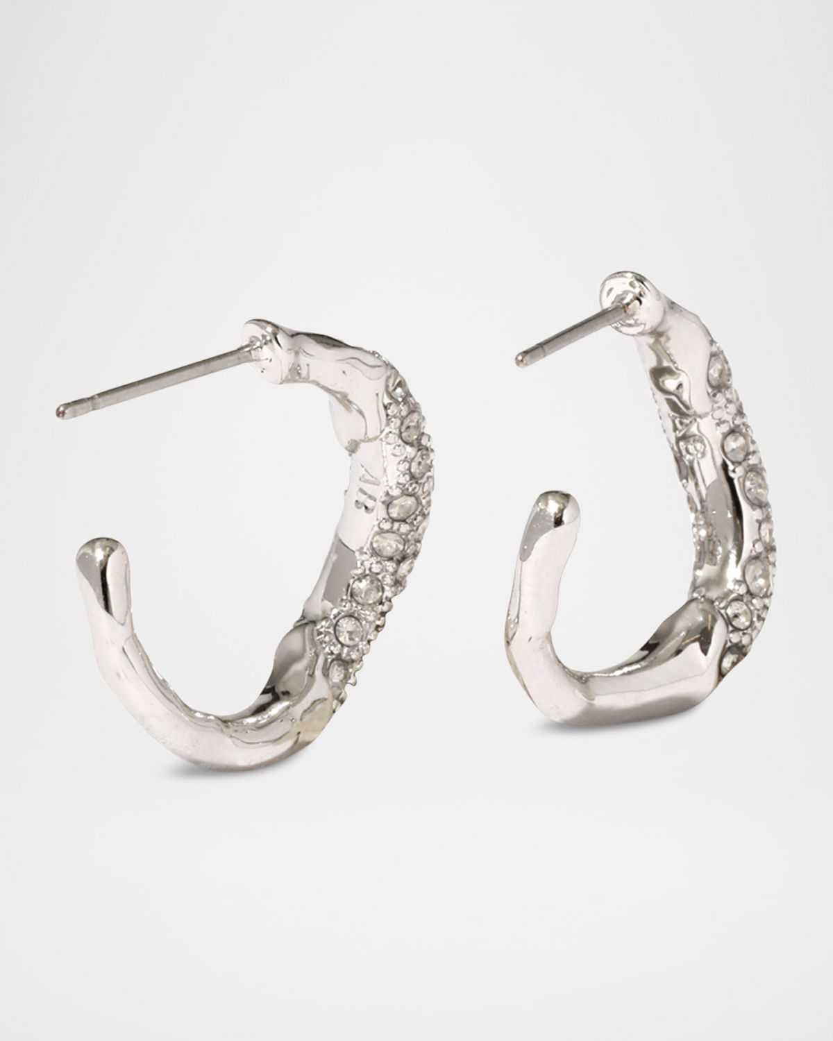 Alexis Bittar Solanales Crystal Twist Mini Hoop Earrings | Thumbnail 2