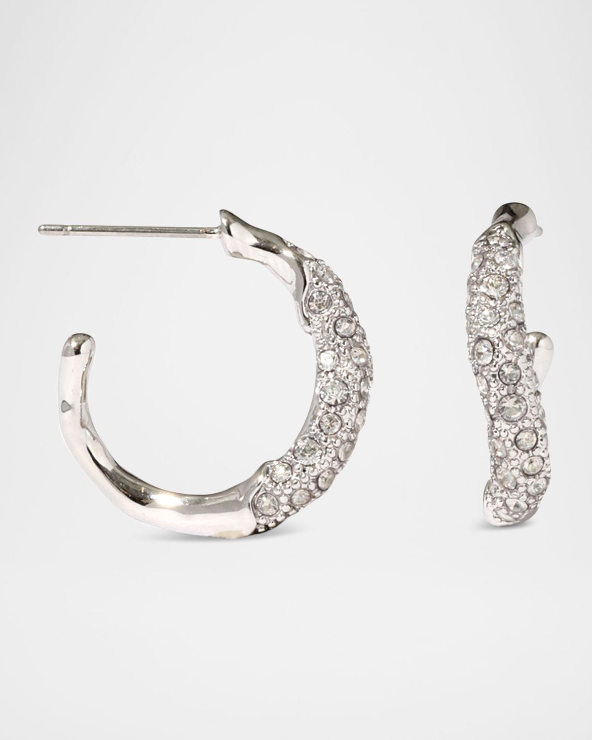 Alexis Bittar Solanales Crystal Twist Mini Hoop Earrings | Thumbnail 3