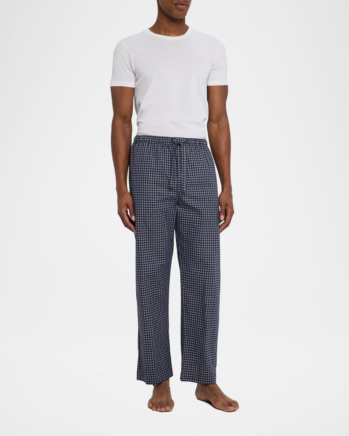 Derek Rose Men 's Braemar Brushed Cotton Pajama Pants | Thumbnail 5