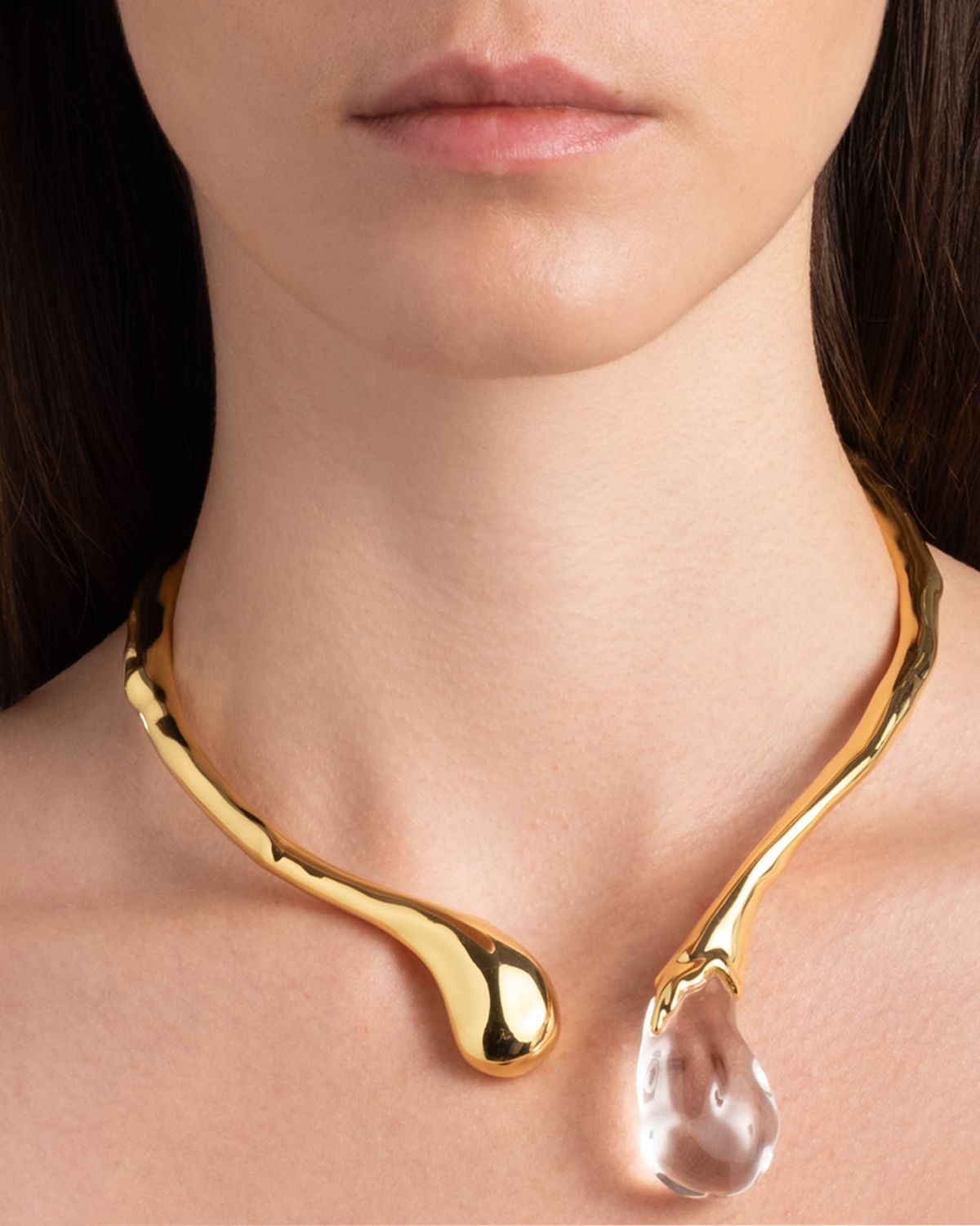 Alexis Bittar Liquid Lucite Sprout Collar Necklace