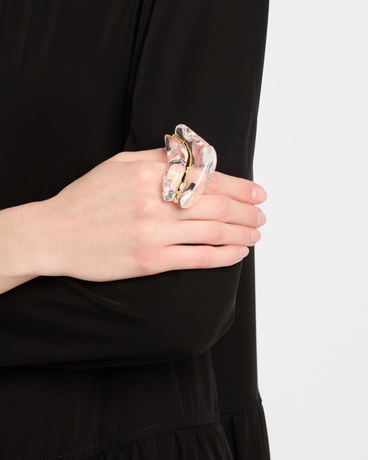 Alexis Bittar Liquid Lucite Wave Statement Ring