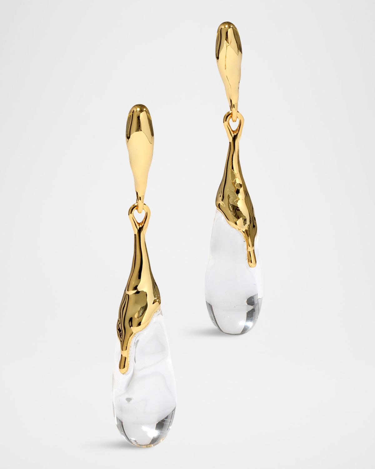 Alexis Bittar Liquid Lucite Teardrop Post Earrings