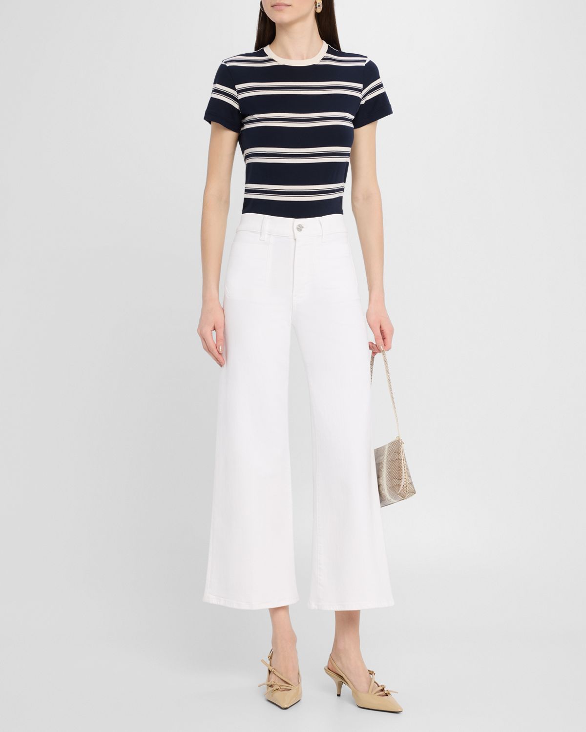 FRAME The Pixie Slim Palazzo Modernist Pocket Jeans