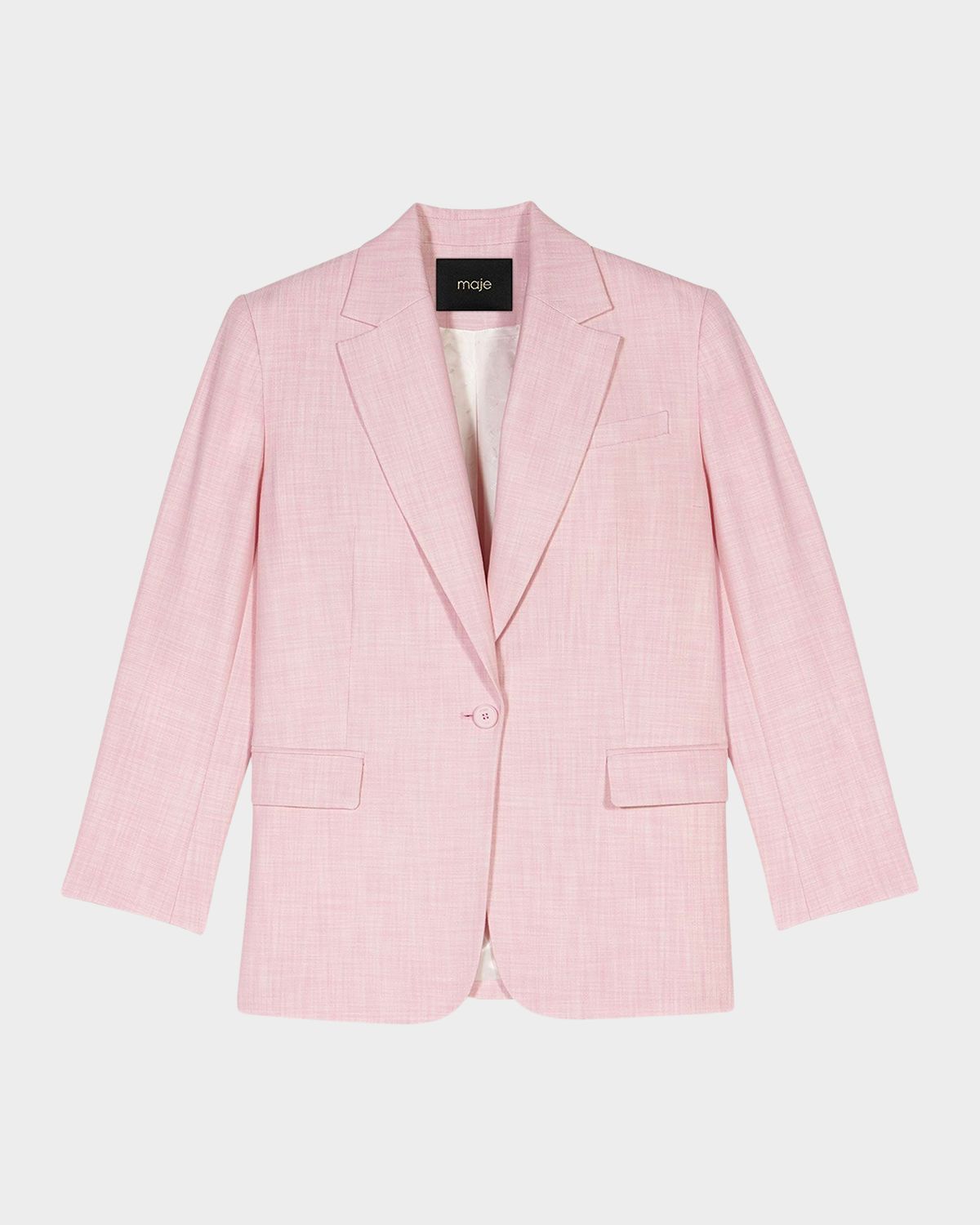 Maje Vivaldor Single-Breasted Blazer