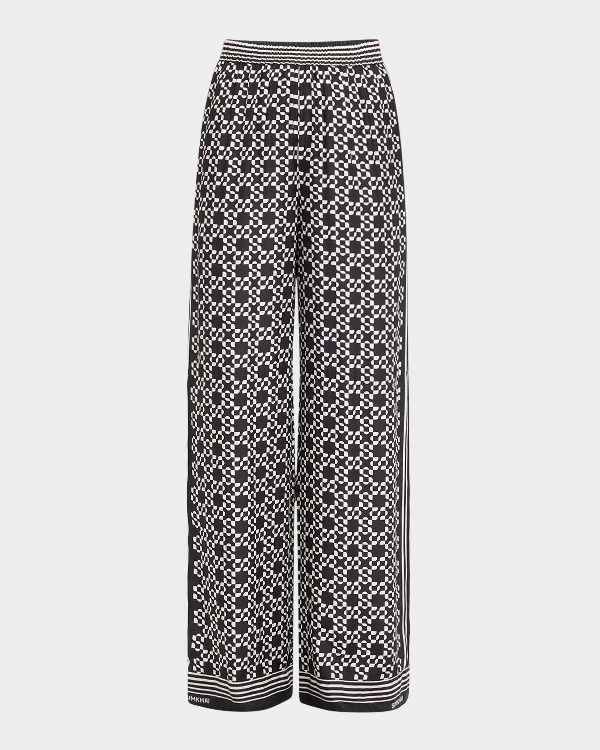 SIMKHAI Zuna Straight-Leg Pajama Pants