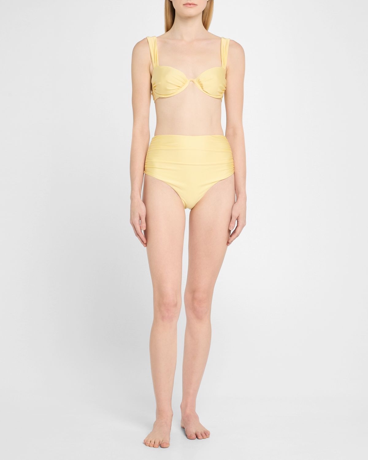 SIMKHAI Anniston Ruched Bikini Top