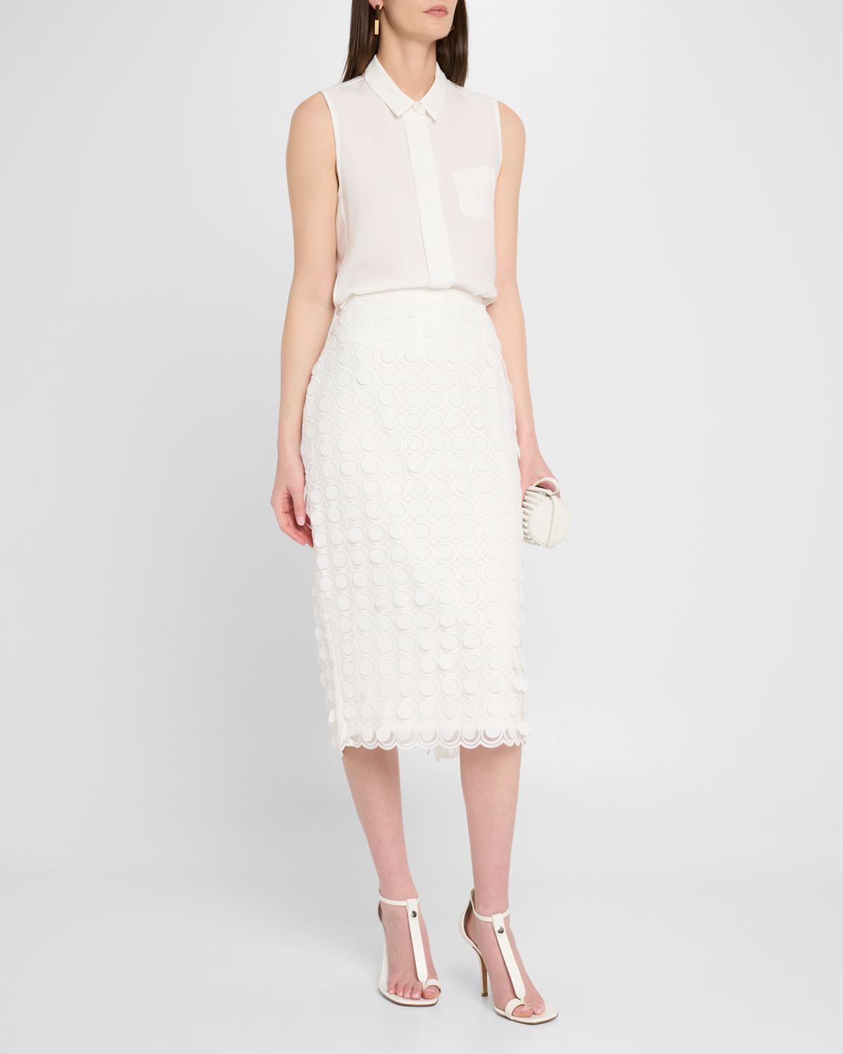 Trina Turk Dita 2 Woven Paillette Midi Skirt