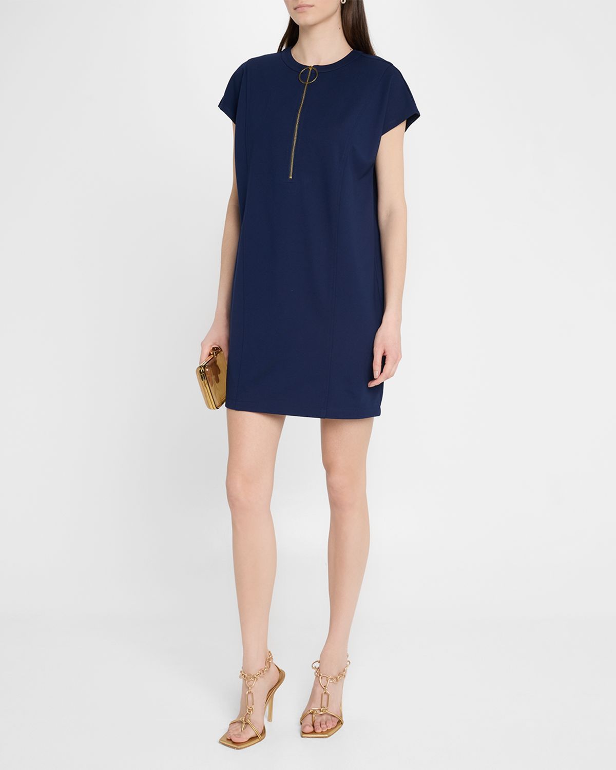 Trina Turk Doubles Zip-Front Mini Shift Dress