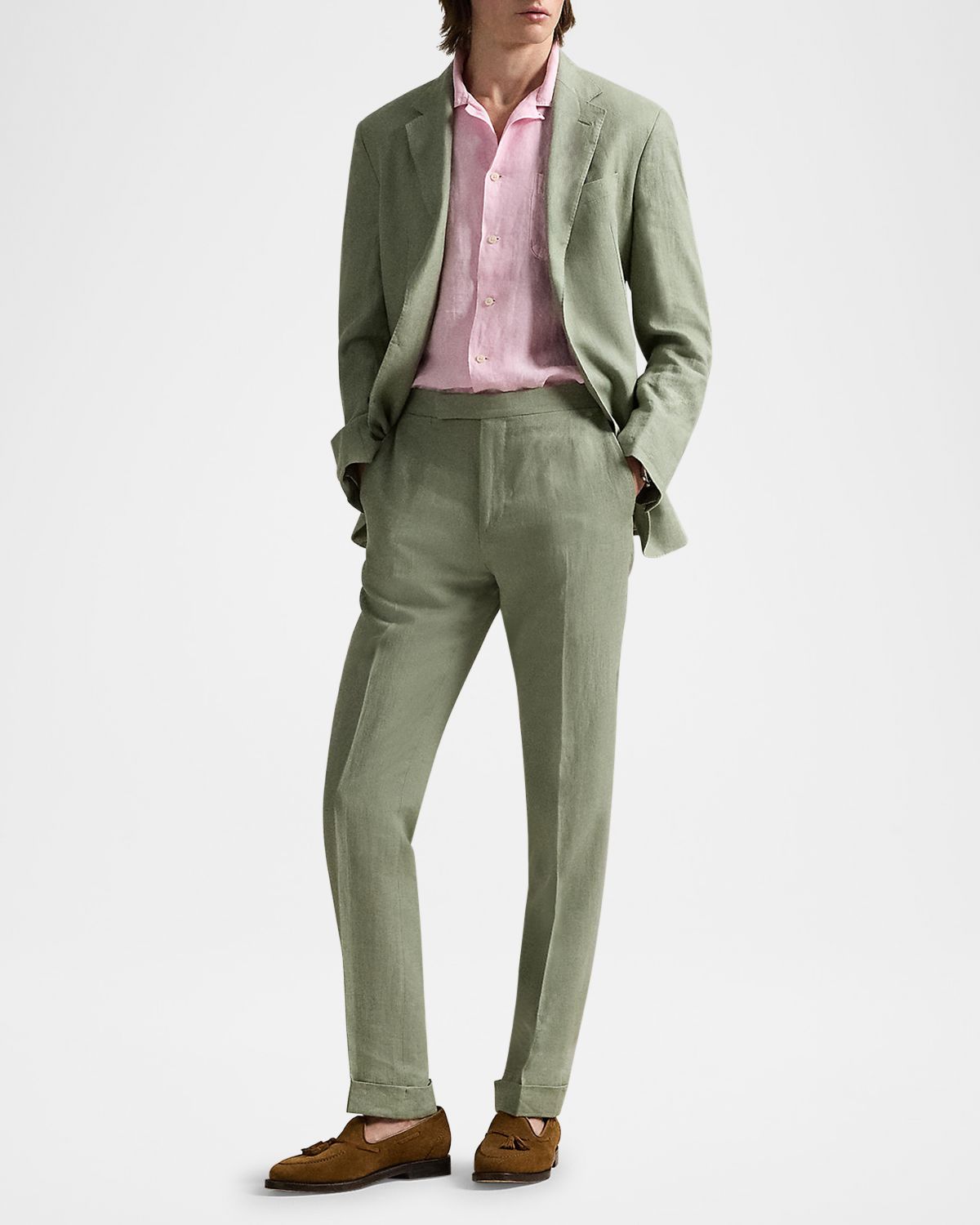 Polo Ralph Lauren Men 's Slub Linen Camp Shirt