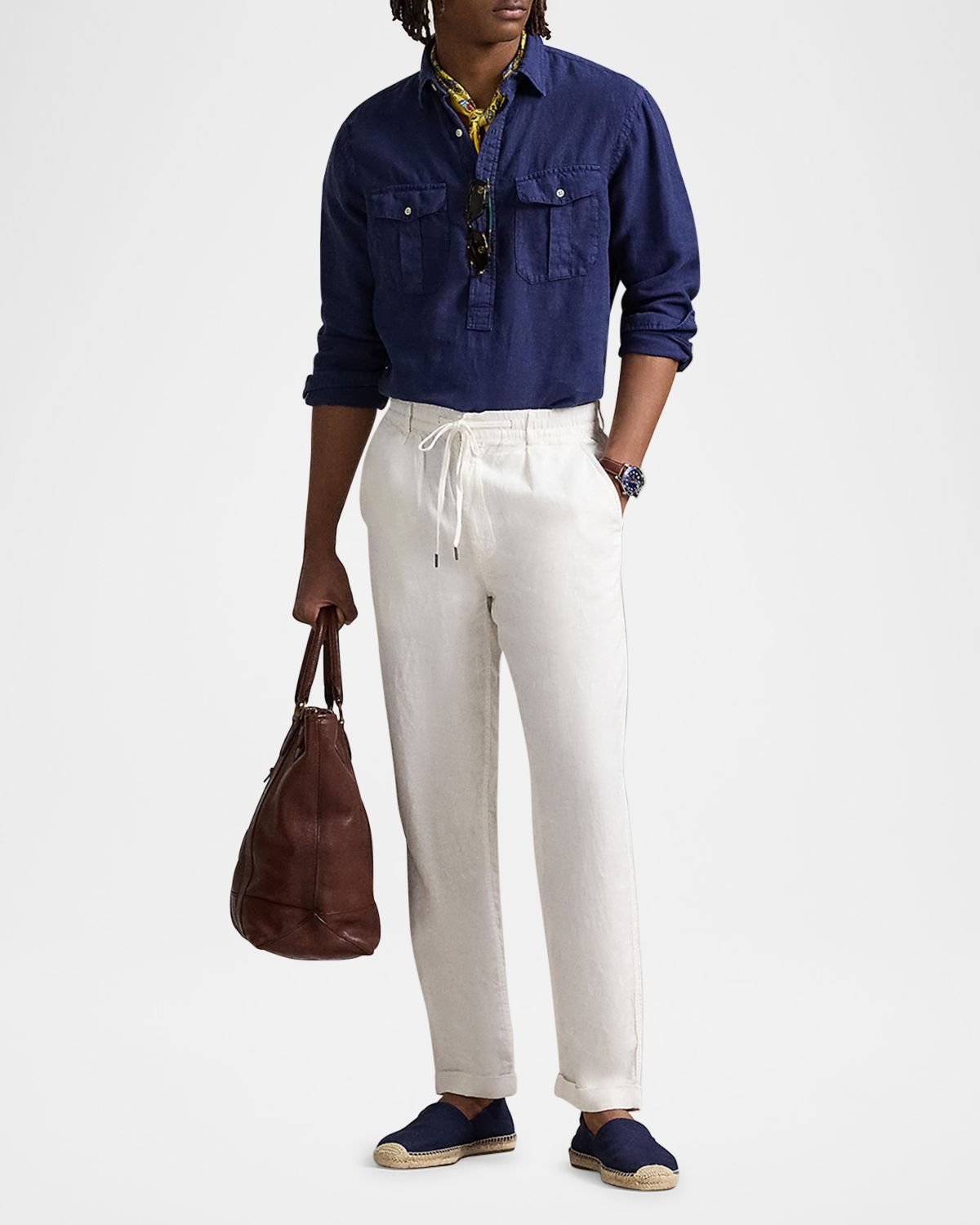 Polo Ralph Lauren Men 's Prepster Slim Tapered Linen Pants