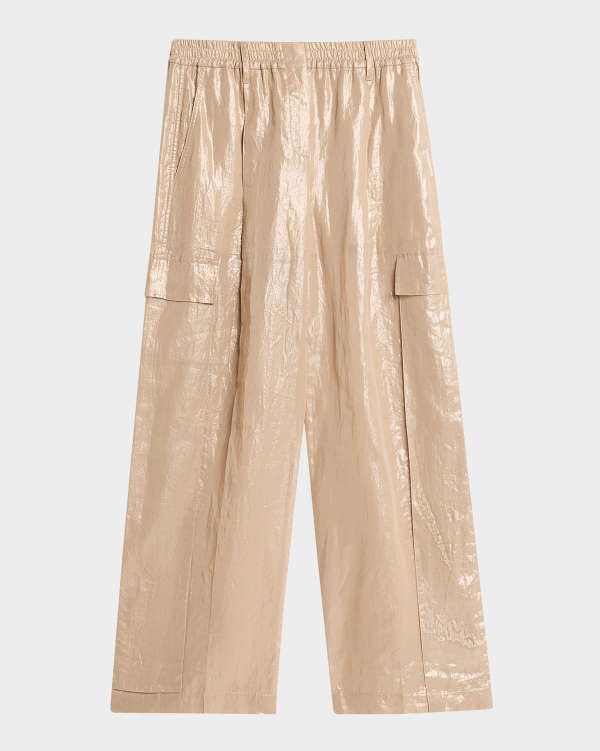 Brunello Cucinelli Metallic Cotton Gauze Wide-Leg Explorer Pants | Thumbnail 6 Brunello Cucinelli Metallic Cotton Gauze Wide-Leg Explorer Pants | Thumbnail 6