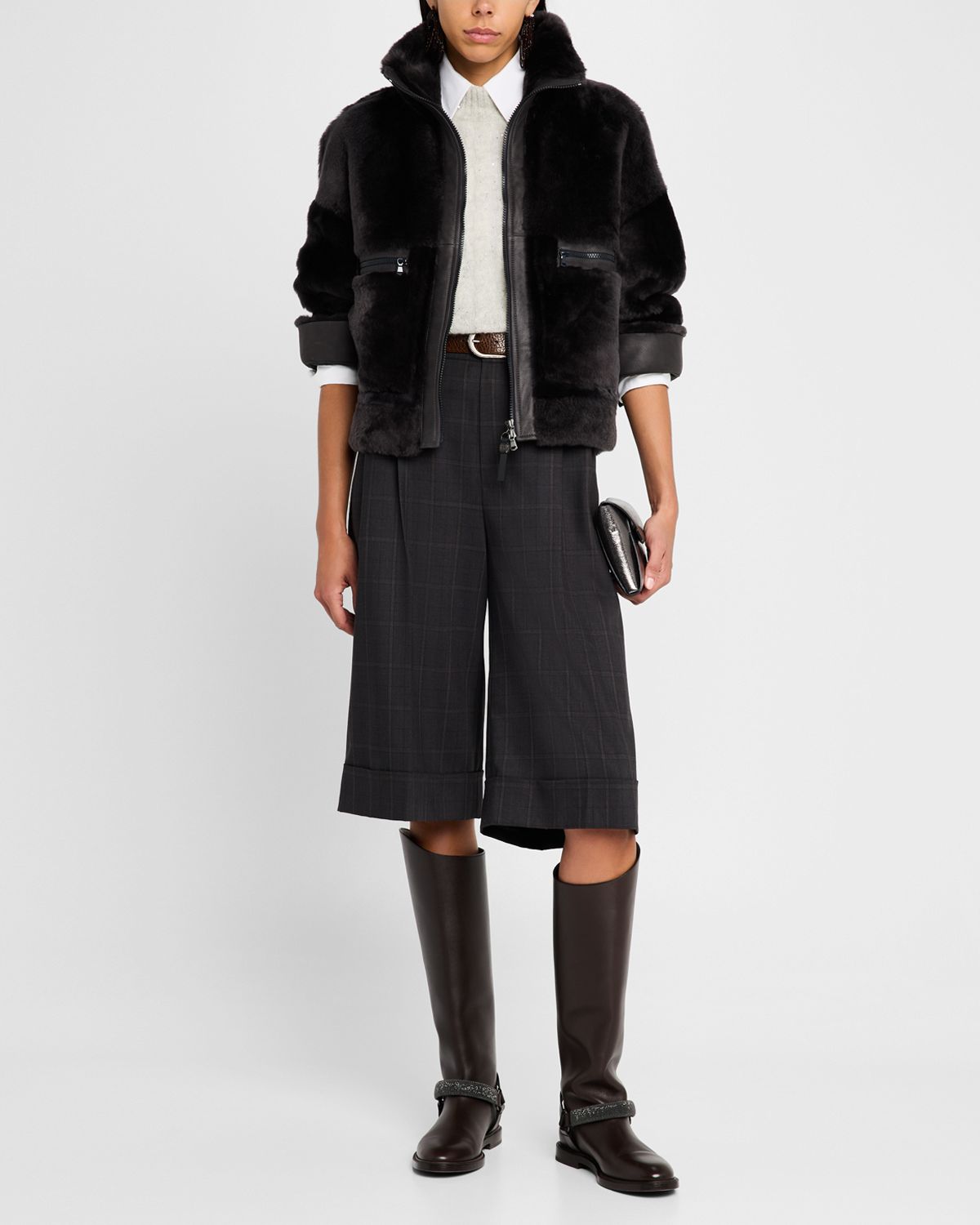 Brunello Cucinelli Glam Cable-Knit Mohair Sweater