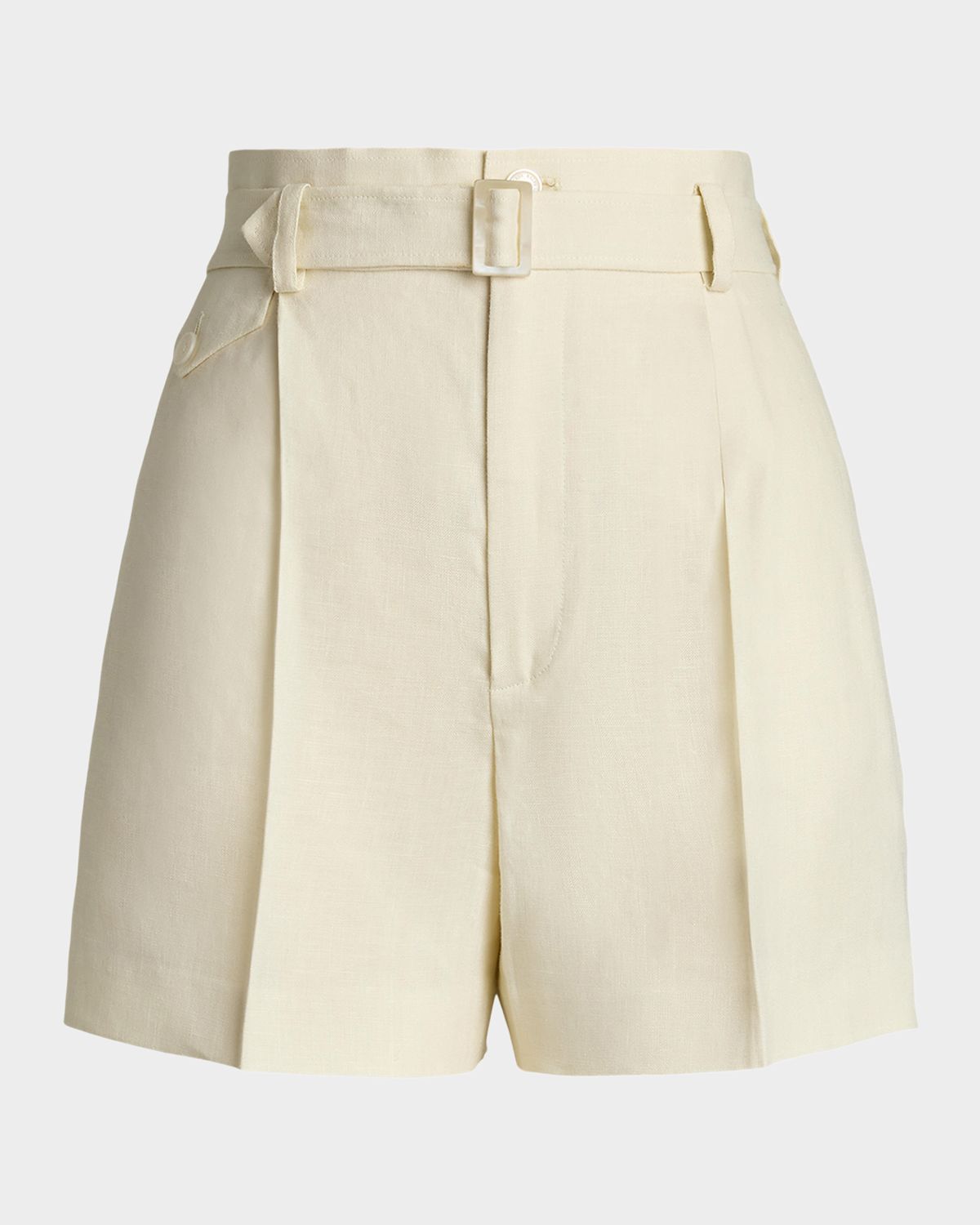 Ralph Lauren Collection Denise Belted Linen Shorts