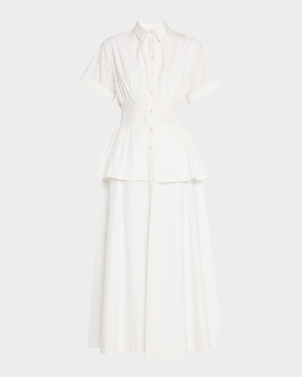 Rosie Assoulin Boogie Woogie Bugle Boy Peplum Midi Shirtdress | Thumbnail 6 Rosie Assoulin Boogie Woogie Bugle Boy Peplum Midi Shirtdress | Thumbnail 6