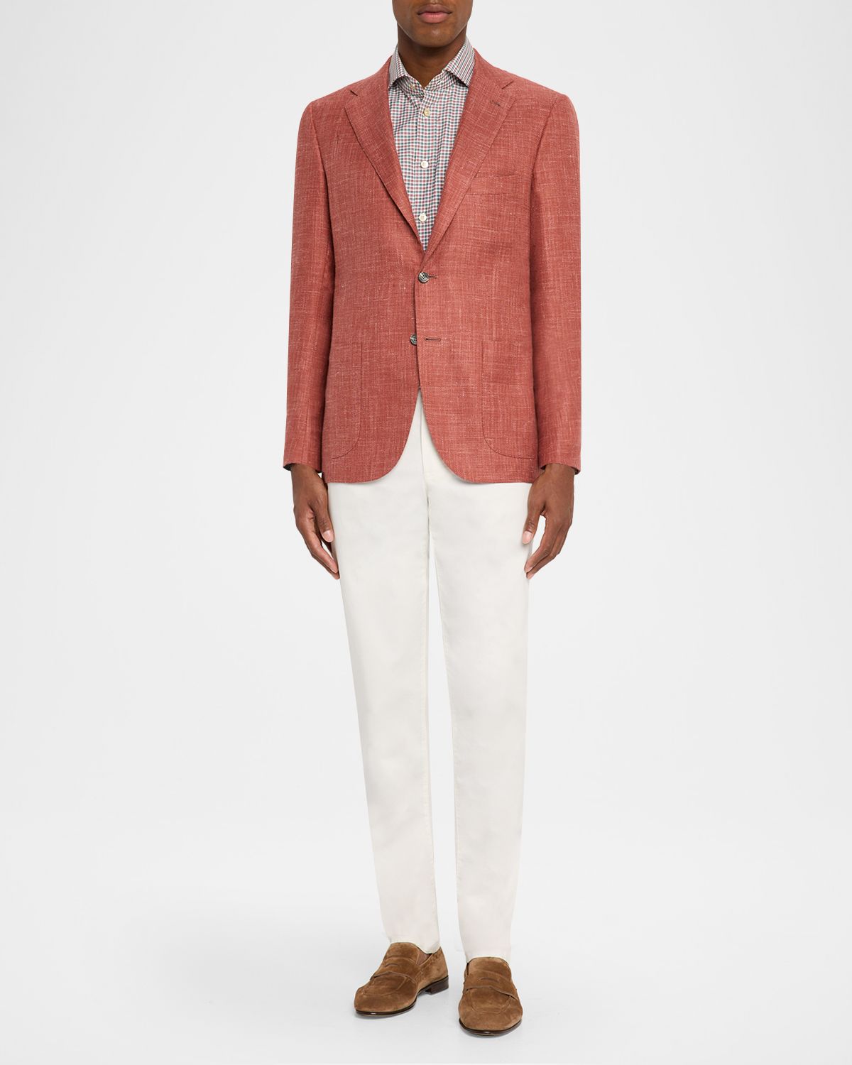 Kiton Men 's Tweed Single-Breasted Sport Coat