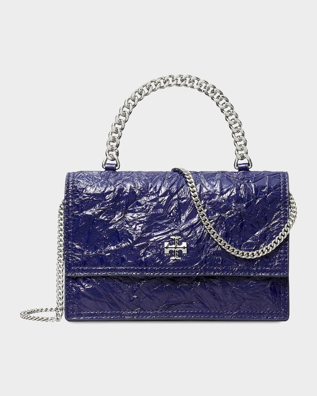 Tory Burch Kira Mini Deconstructed Leather Top-Handle Bag