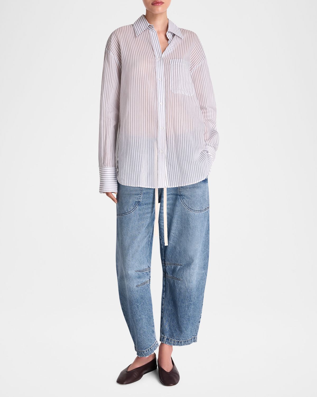 TWP Big Joe Striped Button-Front Shirt