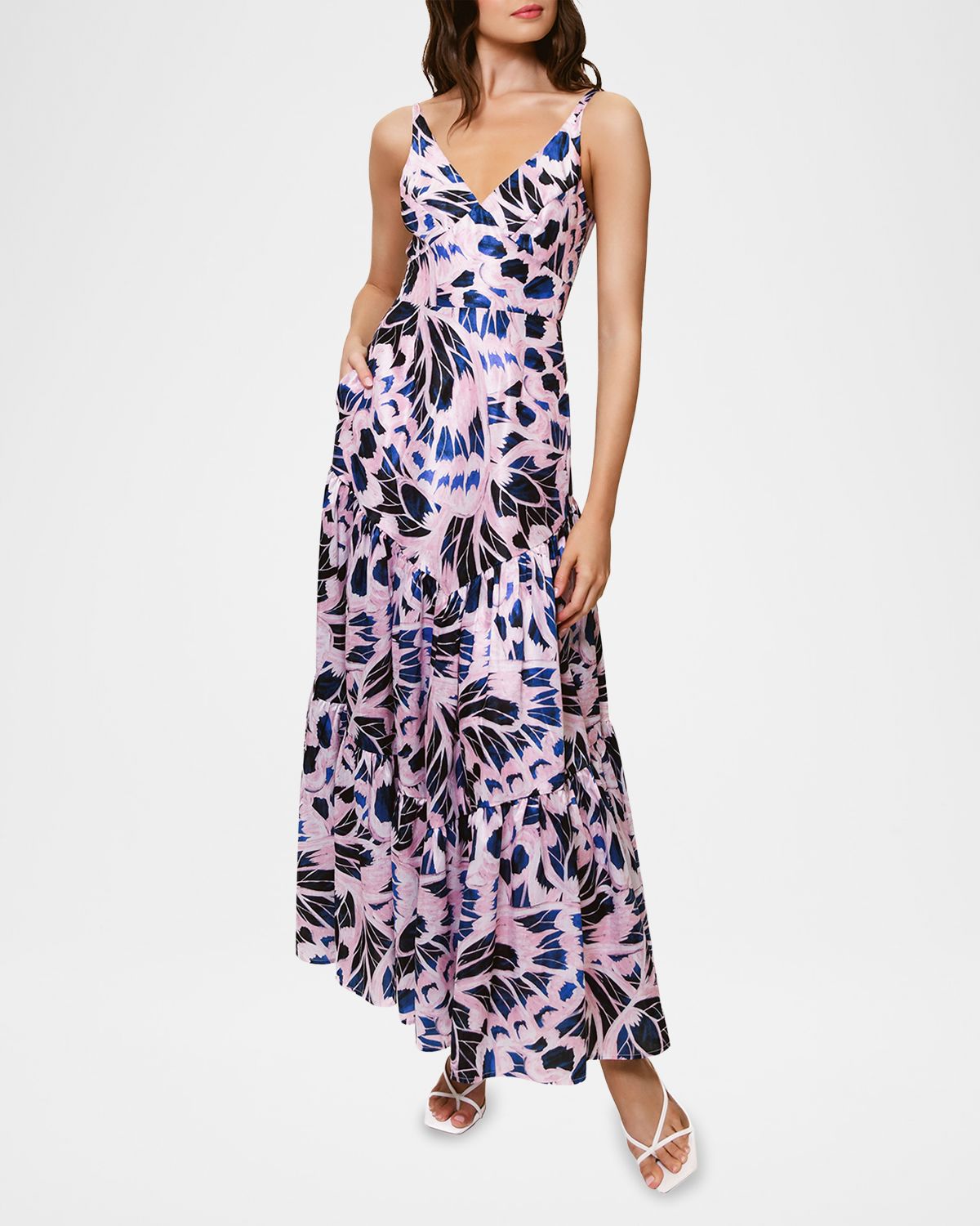 Hutch Arden Tiered Floral-Print Maxi Dress