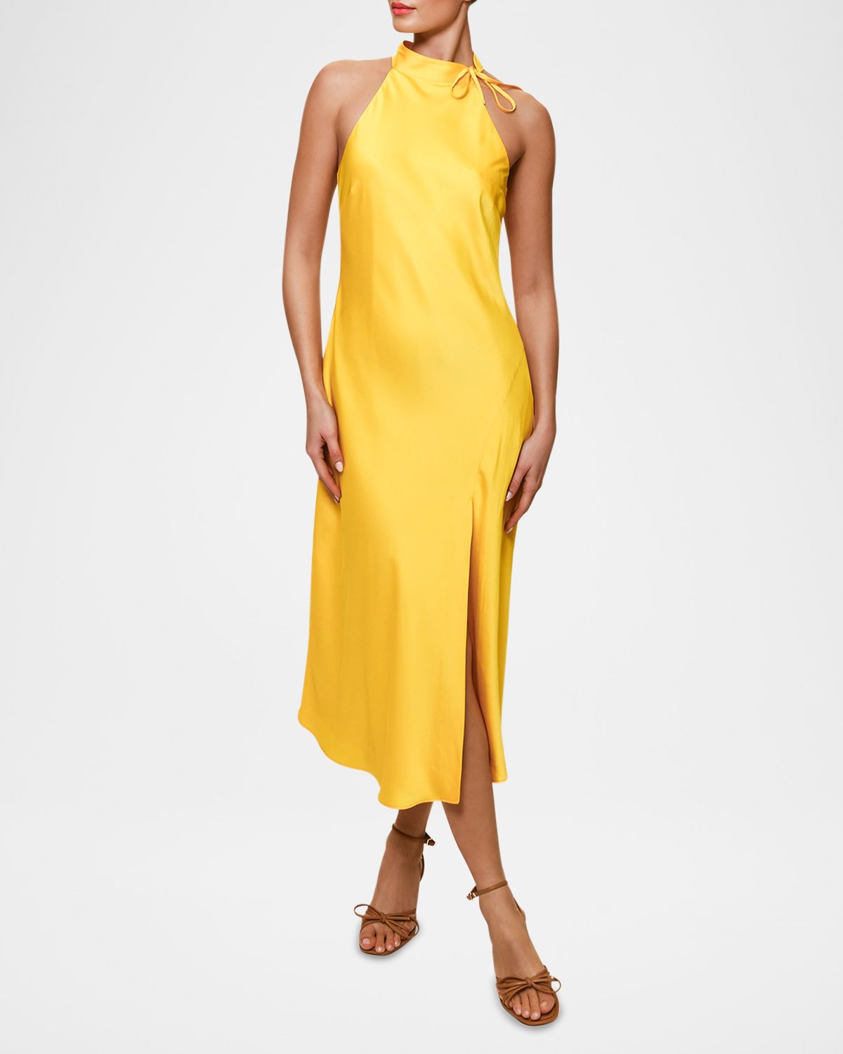 Hutch Mari Sleeveless Halter Midi Dress