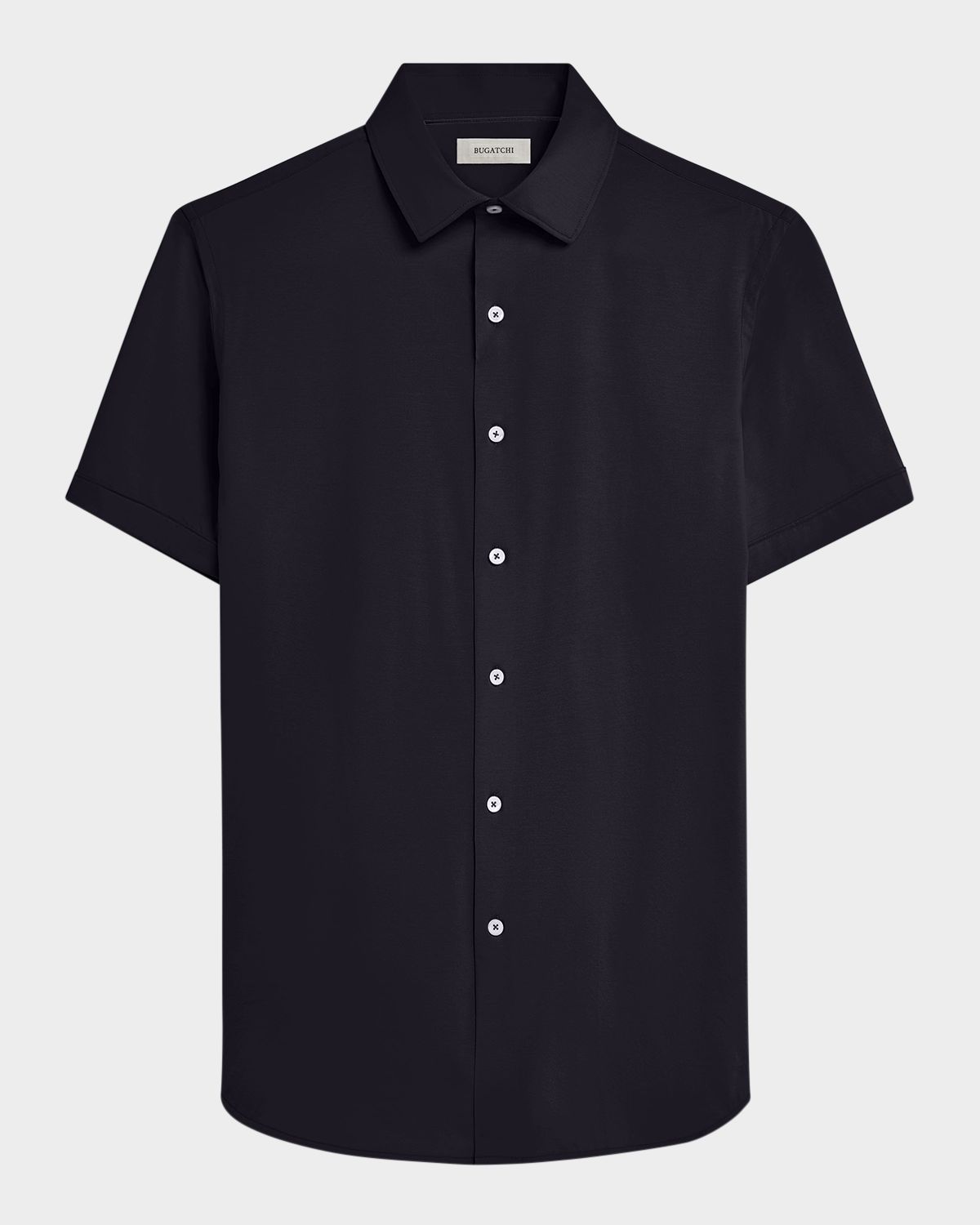 Bugatchi Men 's Miles Slim Short Sleeve Shirt