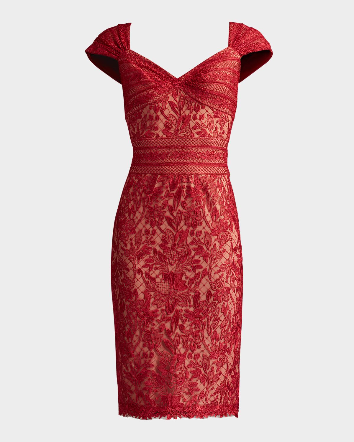 Tadashi Shoji Cap-Sleeve Bodycon Lace Dress | Thumbnail 6