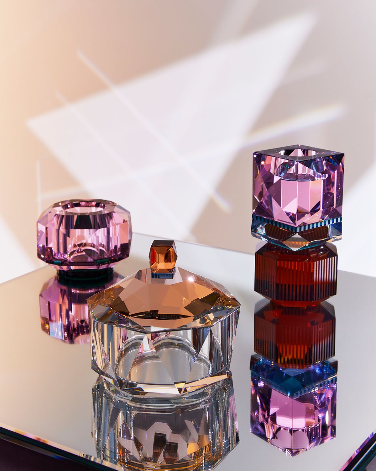 Reflections Copenhagen Dakota Tealight Holder, Brown & Rose