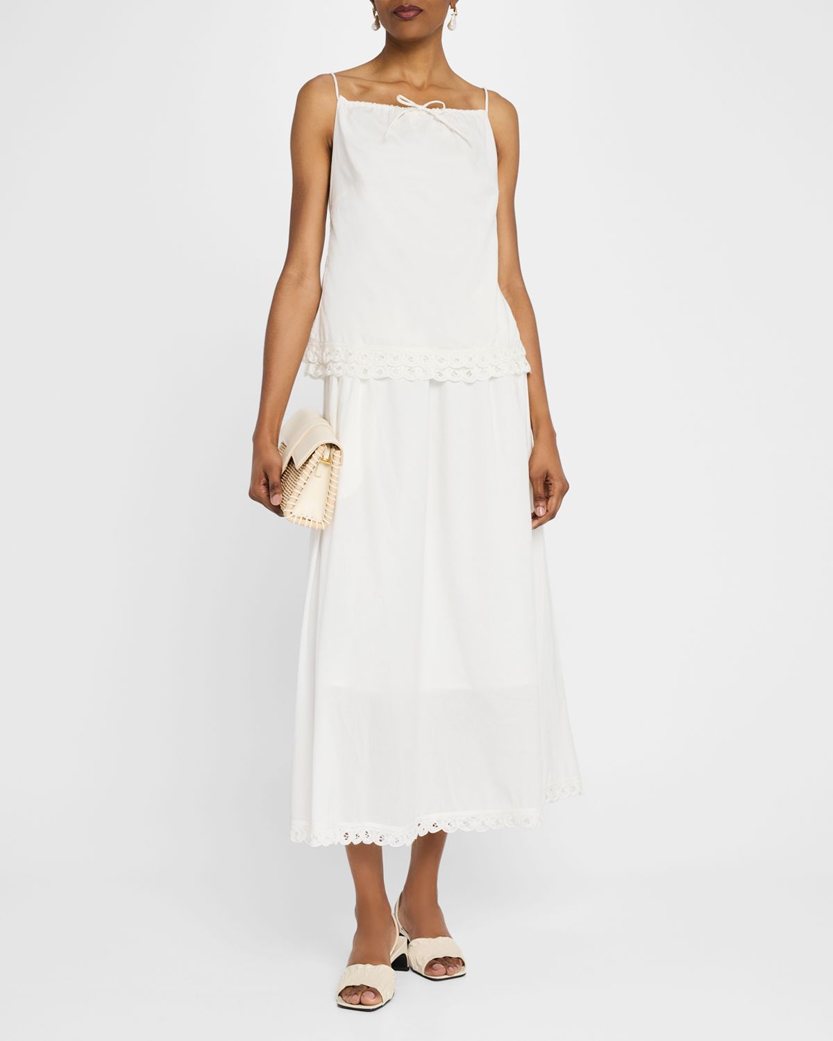 By Malene Birger Elle Lace-Trim Organic Cotton Top