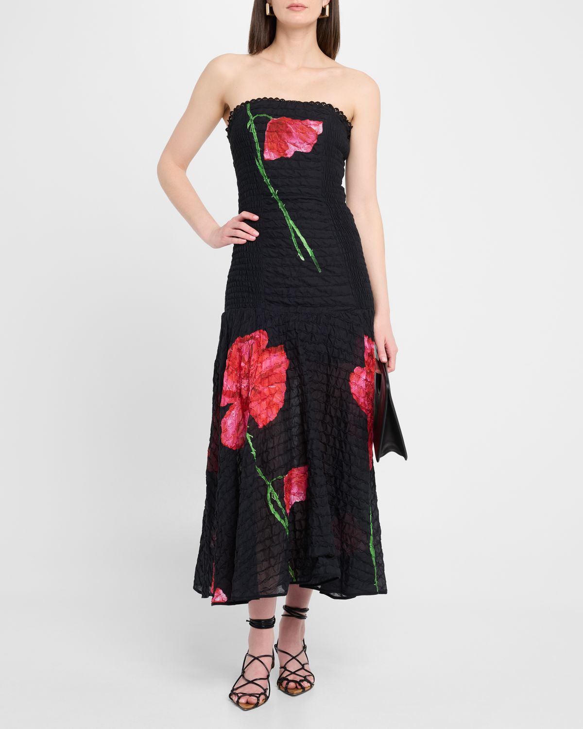 CHARO RUIZ IBIZA Opal Embroidered Midi Dress