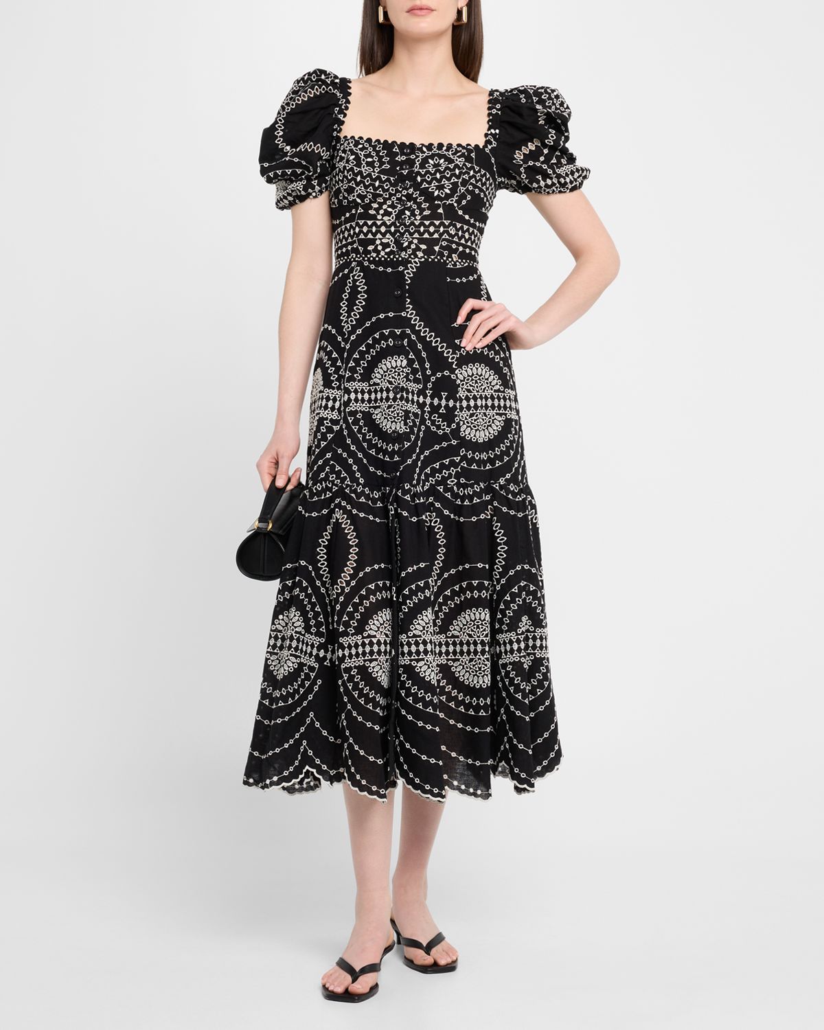 CHARO RUIZ IBIZA Kaysa Embroidered Midi Dress