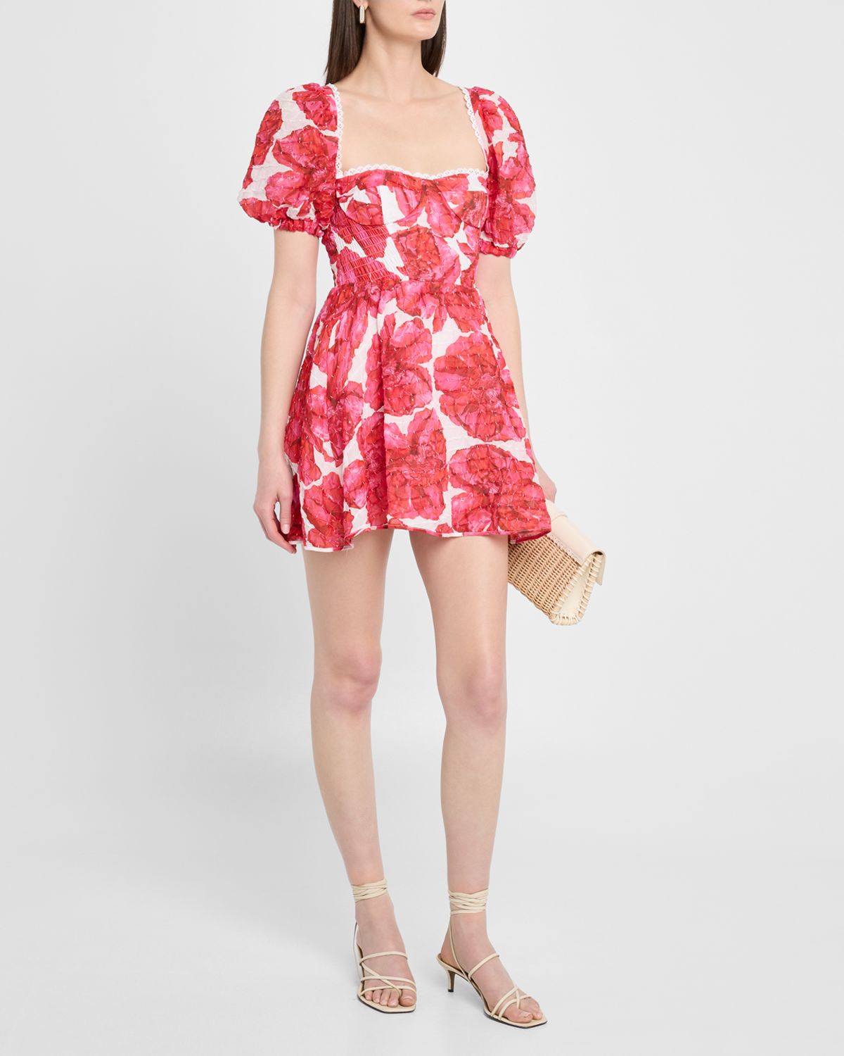 CHARO RUIZ IBIZA Ceile Puff-Sleeve Mini Dress