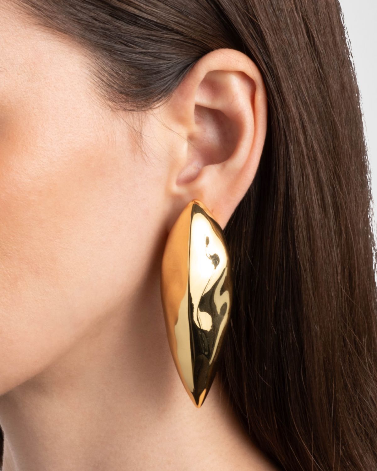 Alexis Bittar Brut Gold Armor Clip-On Earrings