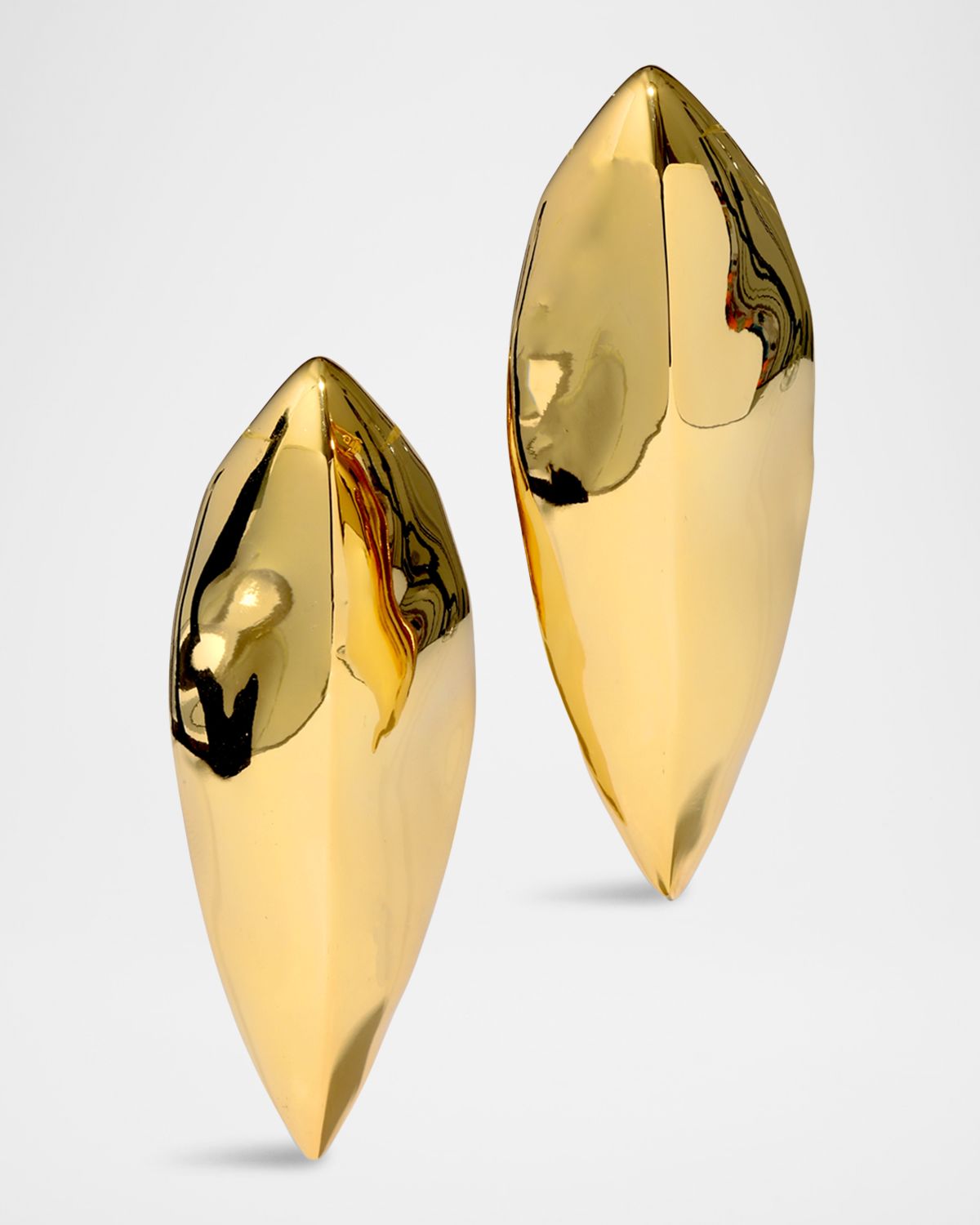 Alexis Bittar Brut Gold Armor Clip-On Earrings